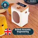 Majority-Little-Shelford-kannettava-FM-radio-Bluetoothilla-Gold-Cream-1