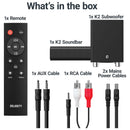 Majority K2 Soundbar -kaiutin & subwoofer 150W musta