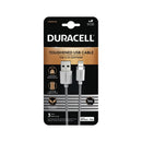 Duracell punottu latauskaapeli USB-A to Lightning 1m (iPhone)