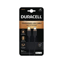 Duracell punottu latauskaapeli USB-C to Lightning 1m (iPhone)