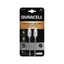 Duracell punottu latauskaapeli USB-C to Lightning 1m (iPhone)