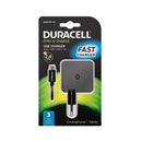 Duracell USB-A seinälaturi 2,4A + microUSB-kaapeli 1m